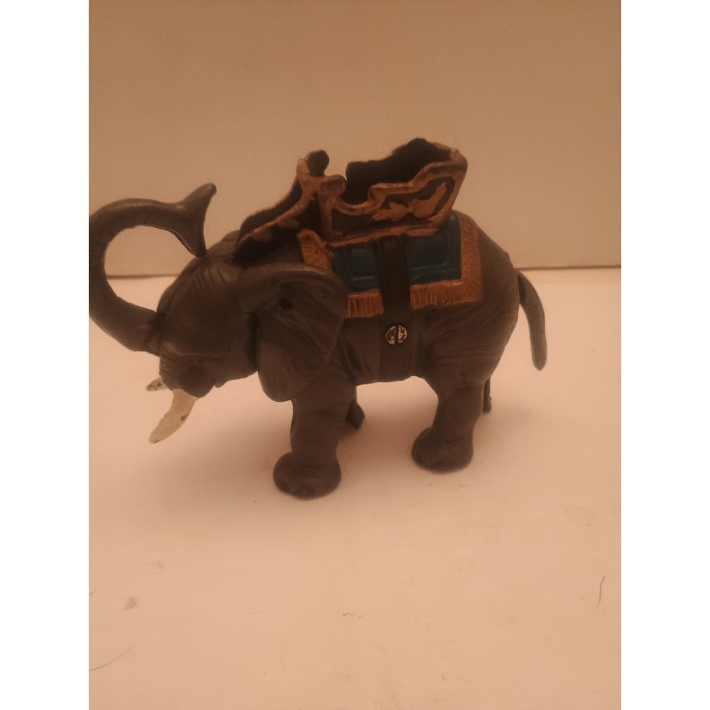 Vintage Cast Iron 5" Circus Elephant Mechanical Coin Bank 2 Lb., 11 Oz. - Works!